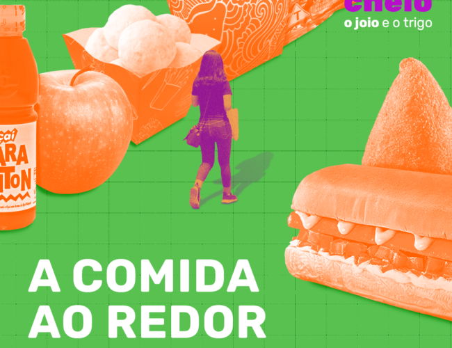 A comida ao redor