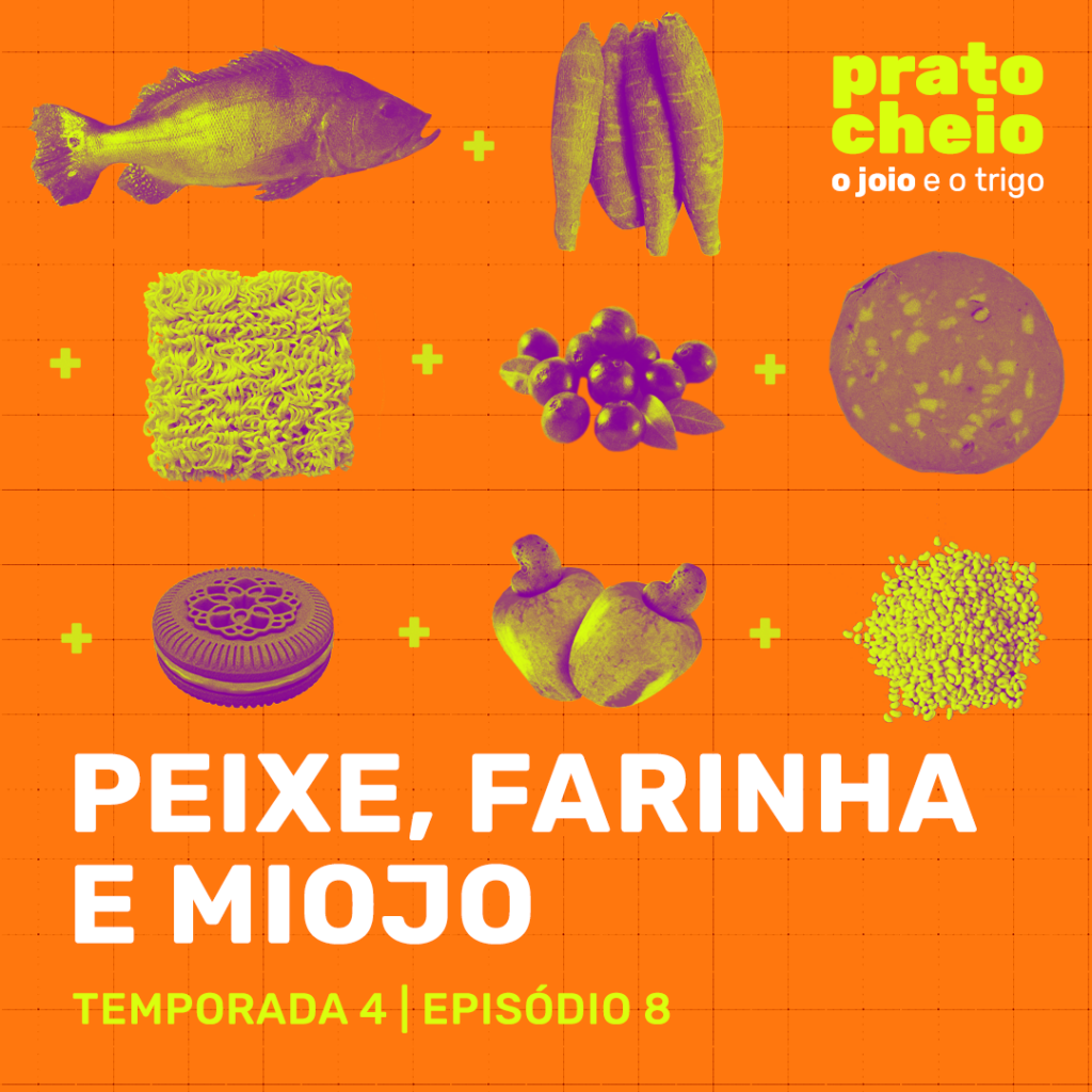 Peixe, farinha e miojo
