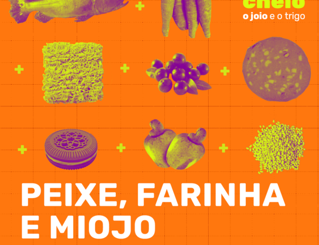 Peixe, farinha e miojo